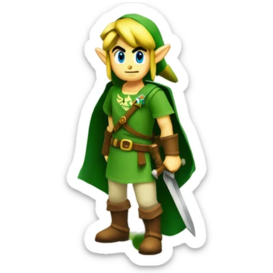 Link from the game the legend of zelda  sticker