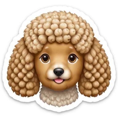 poodle dog sticker