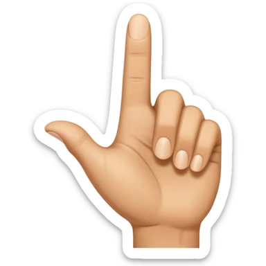 Daumen der nach rechts zeigt mit einem Finger  sticker