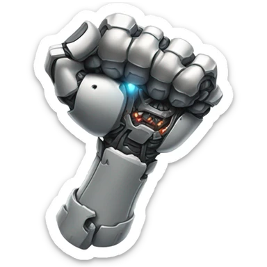 Cyborg arm and bicep with flexing shock sticker