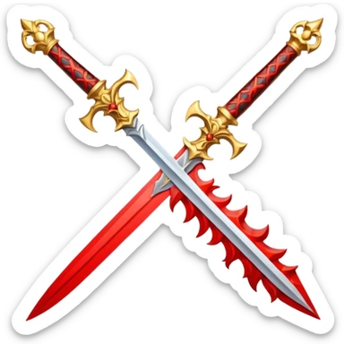 Beautiful royal looking but fiery dagger sticker