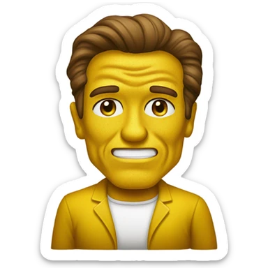 Arnold Schwarzenegger covered in mustard sticker