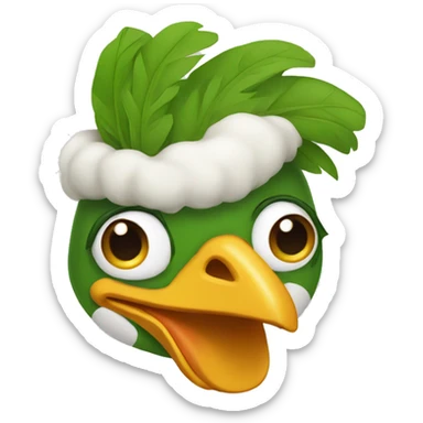 Pollo verde sticker