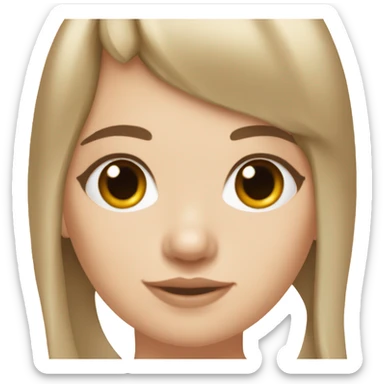 white girl with brown hair, bangs, wing eyeliner and a nose ring piercing sticker