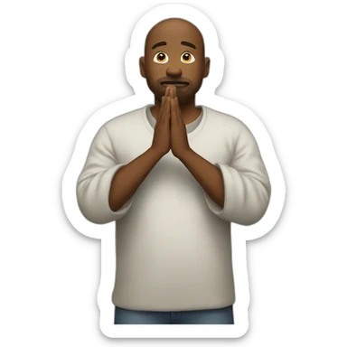 asking for money while praying sticker