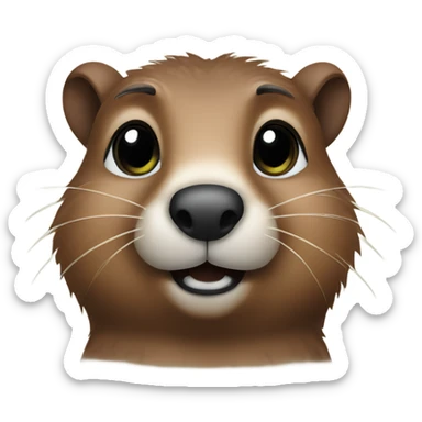 Small cute groundhog  sticker