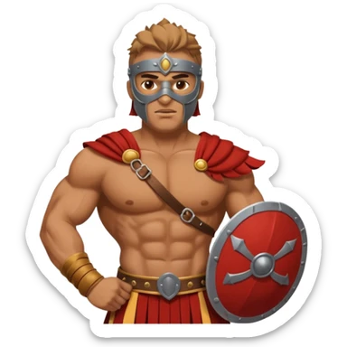 gladiator with mask sticker