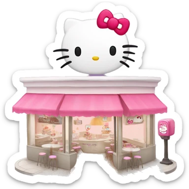 Hello kitty cafe sticker