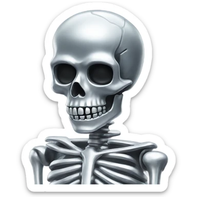 Skeleton made of chrome  sticker