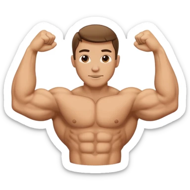 flexing bicep with arm curled (bicep only) sticker