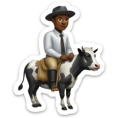 Tshisekedi sur une vache sticker