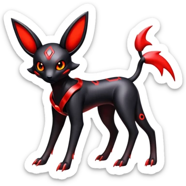Futuristic Umbreon-Houndoom-Genesect-Pokémon-Fakémon-hybrid-creature sticker