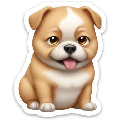 Fat baby dog sticker