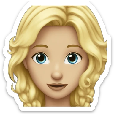 Blond au yeux bleu sticker