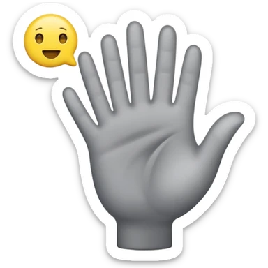 Hand emoji hitting shy emoji  sticker