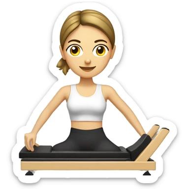 Mujer pilates reformer sticker