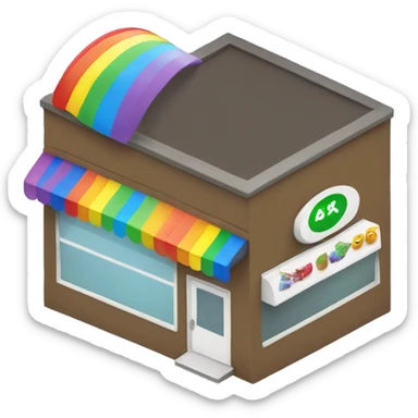 Rainbow store sticker