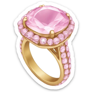 Pink engagement ring sticker