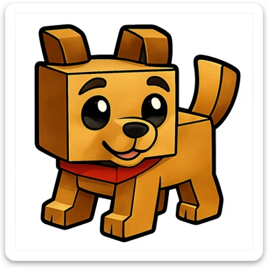 Extract every character from the picture. character including the clothes and accessories they are wearing, and place on a transparent background. Keep the original style and appearance exactly the same. and separately give me the each character picture. There is 3 character in this image. there is two dog

 sticker