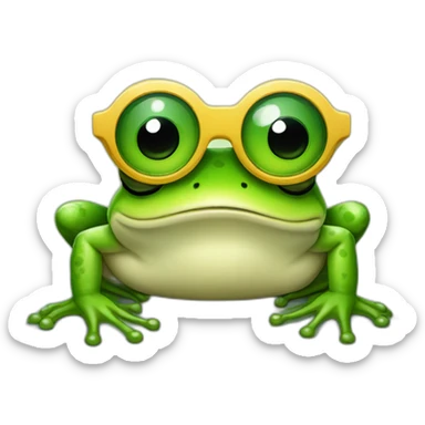 Grenouille avec lunette de soleil sticker