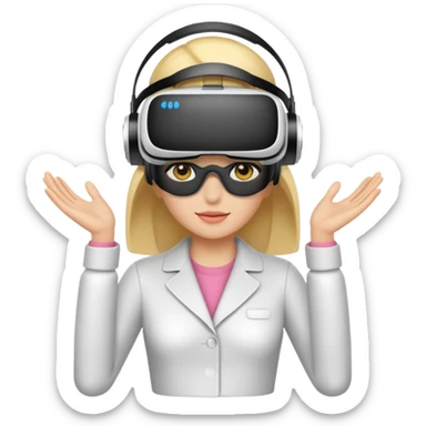 VR wear woman sticker