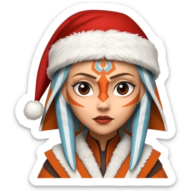 ahsoka tano santa hat sticker
