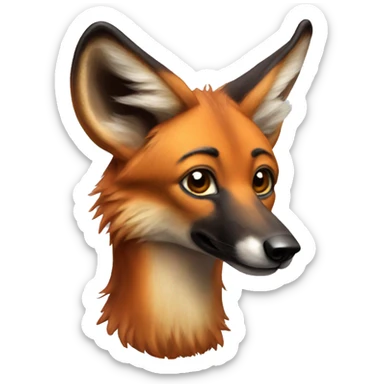 Maned wolf sticker