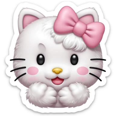 Hello kitty qui fait un bisous sticker