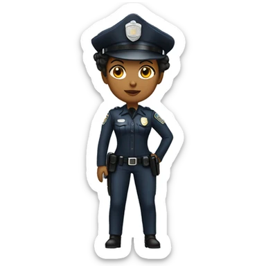 Sfw female cop full body sticker