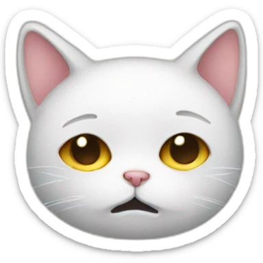 sad cat with tears in eyes sticker