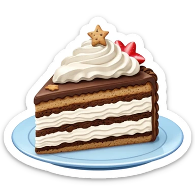 torta con i Pan di stella e panna sticker