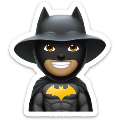 gato con la capa de batman sticker