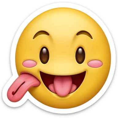 emoji with tongue sticking out  sticker