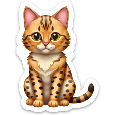 a little bengal cat sticker