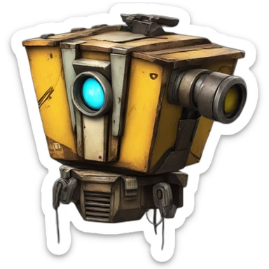 Claptrap from borderlands  sticker