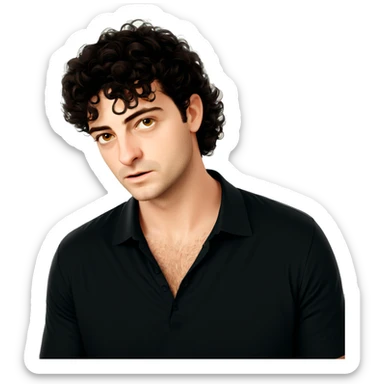realistic portrait of male viewer sticker