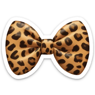 Leopard bow sticker