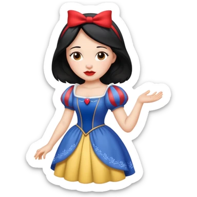 Snow white with obergine  sticker