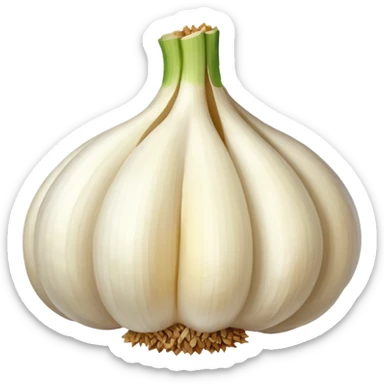 minced garlic emoji - garlic clove with minced garlic at one side sticker