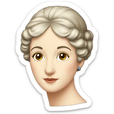 Jane Austen head sticker