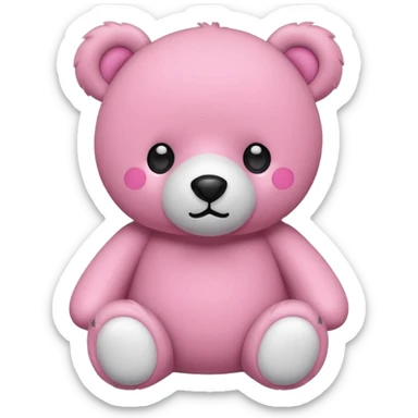 Pink bear plushies  sticker