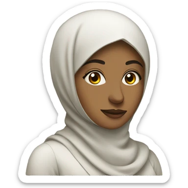 muslim woman with clock sticker