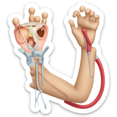 Intravenous cannulation cubital fossa sticker