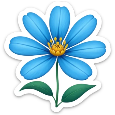 Flor color azul sticker