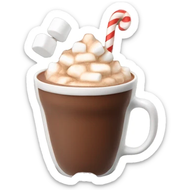 Hot chocolate with marshmallows sticker