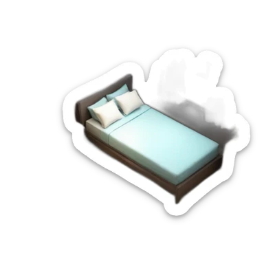 isometric-3d-cute-small-bedroom-teen-boy-interior sticker