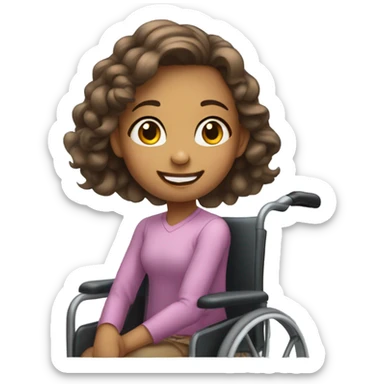 Cool and spunky wheelchair girl sticker
