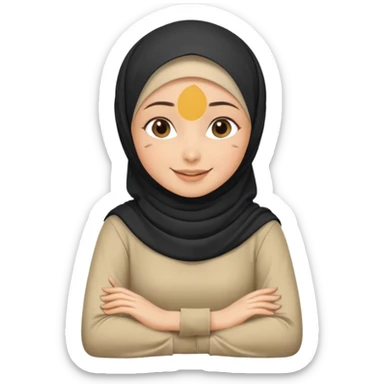 Hijabi girl sitting sticker