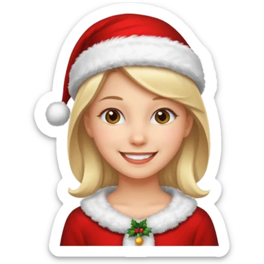 girl in christmas clothes sticker