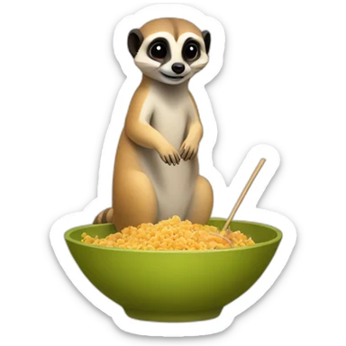 meerkat-eating-wok sticker